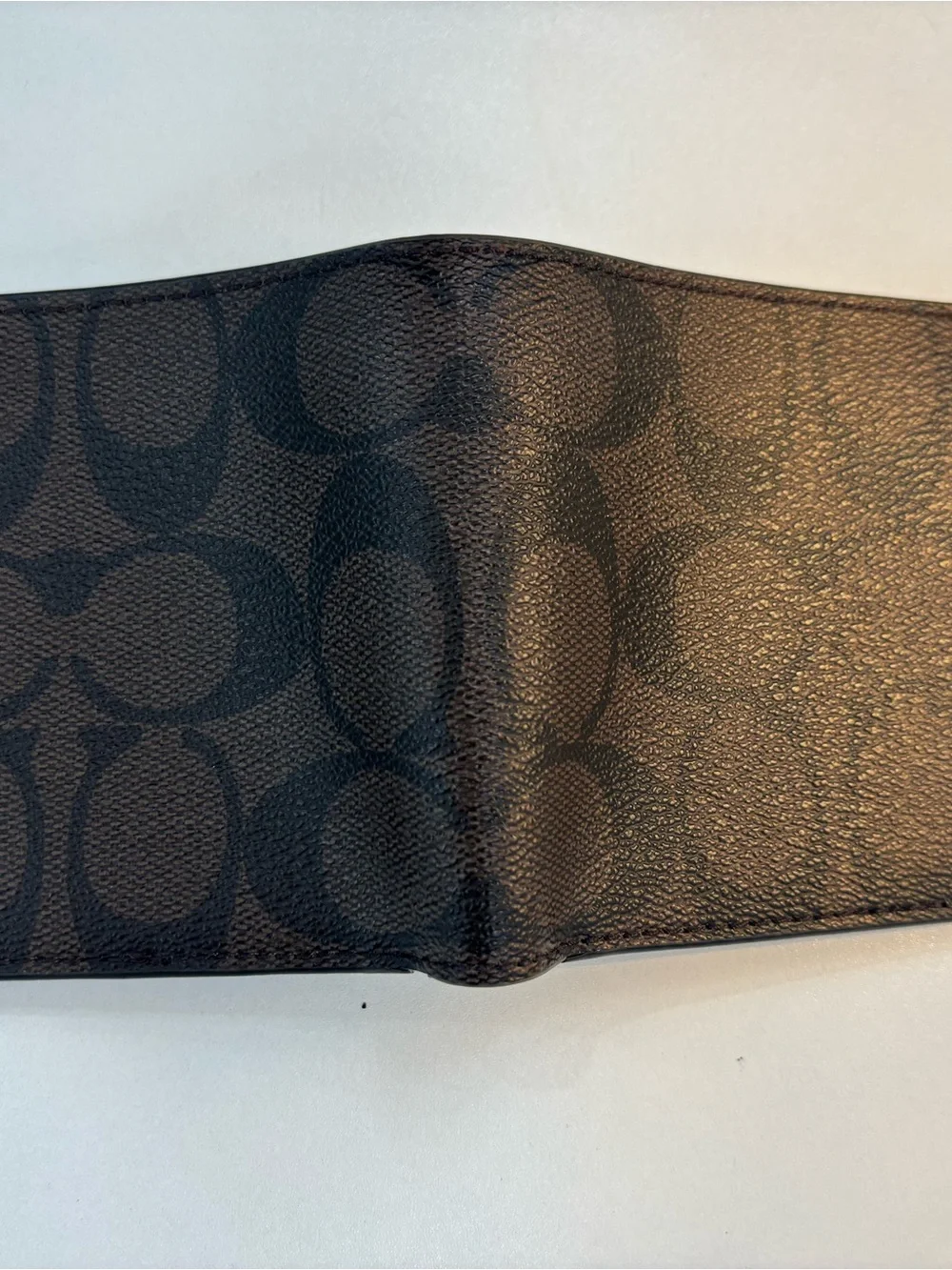 Coach Dark Brown Signature Bifold Wallet